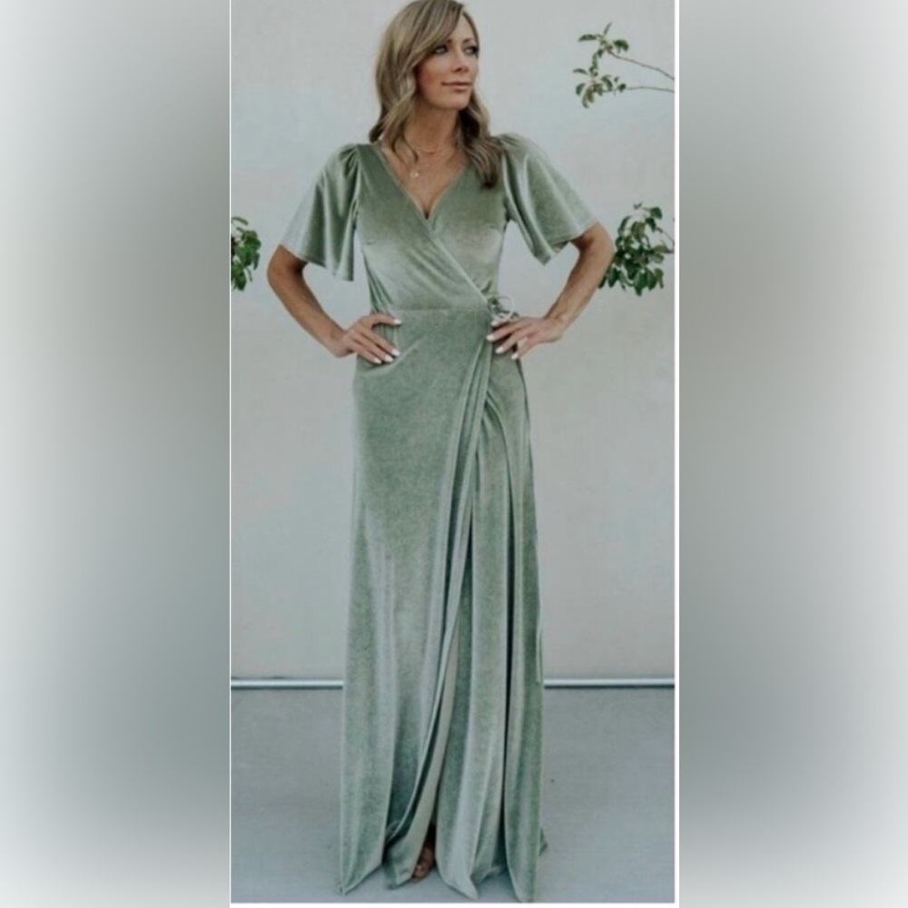 NWT Baltic Born velvet wrap maxi dress large